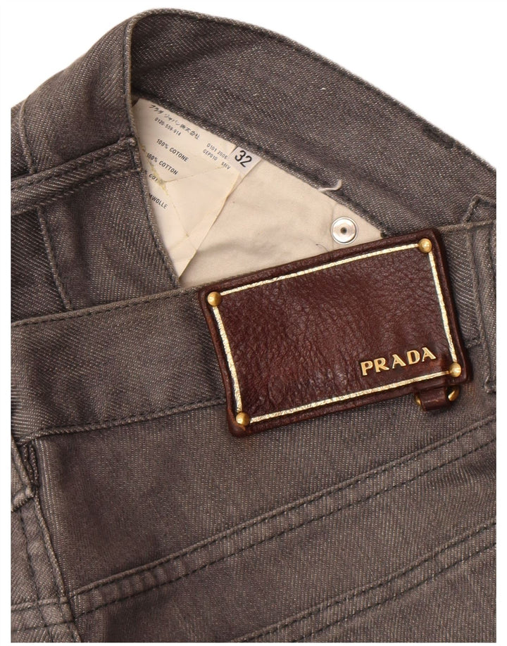 Blugi slim pentru femei Prada W32 L29 bumbac gri
