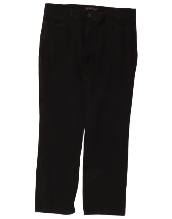 Pantaloni casual drepti pentru femei Marks & Spencer UK 16 Large W34 L27 Negru