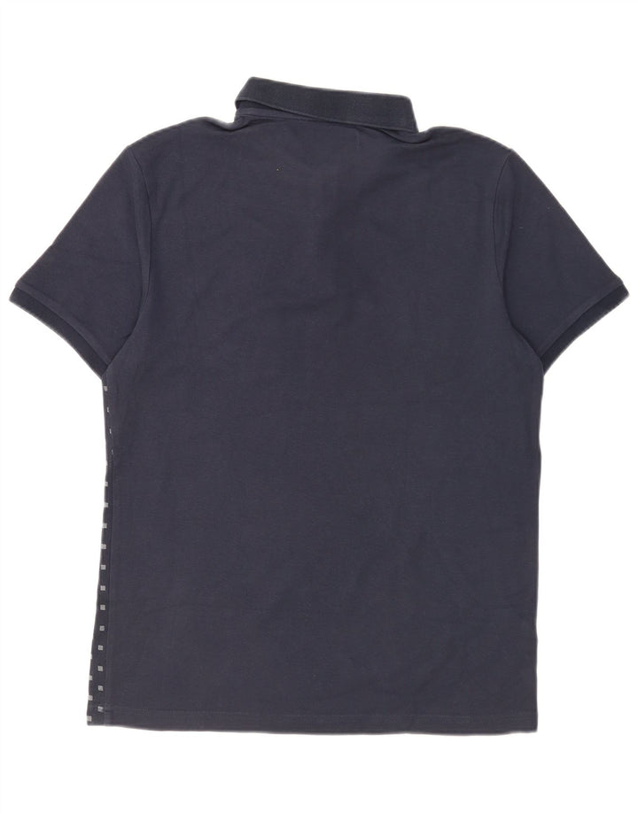 Tricou polo pentru bărbați Penguin, albastru mediu, bumbac Argyle/Diamond
