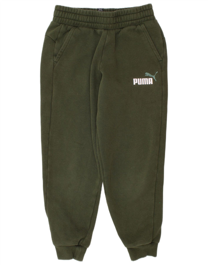 Pantaloni de trening PUMA băieți Joggeri 9-10 ani bumbac verde