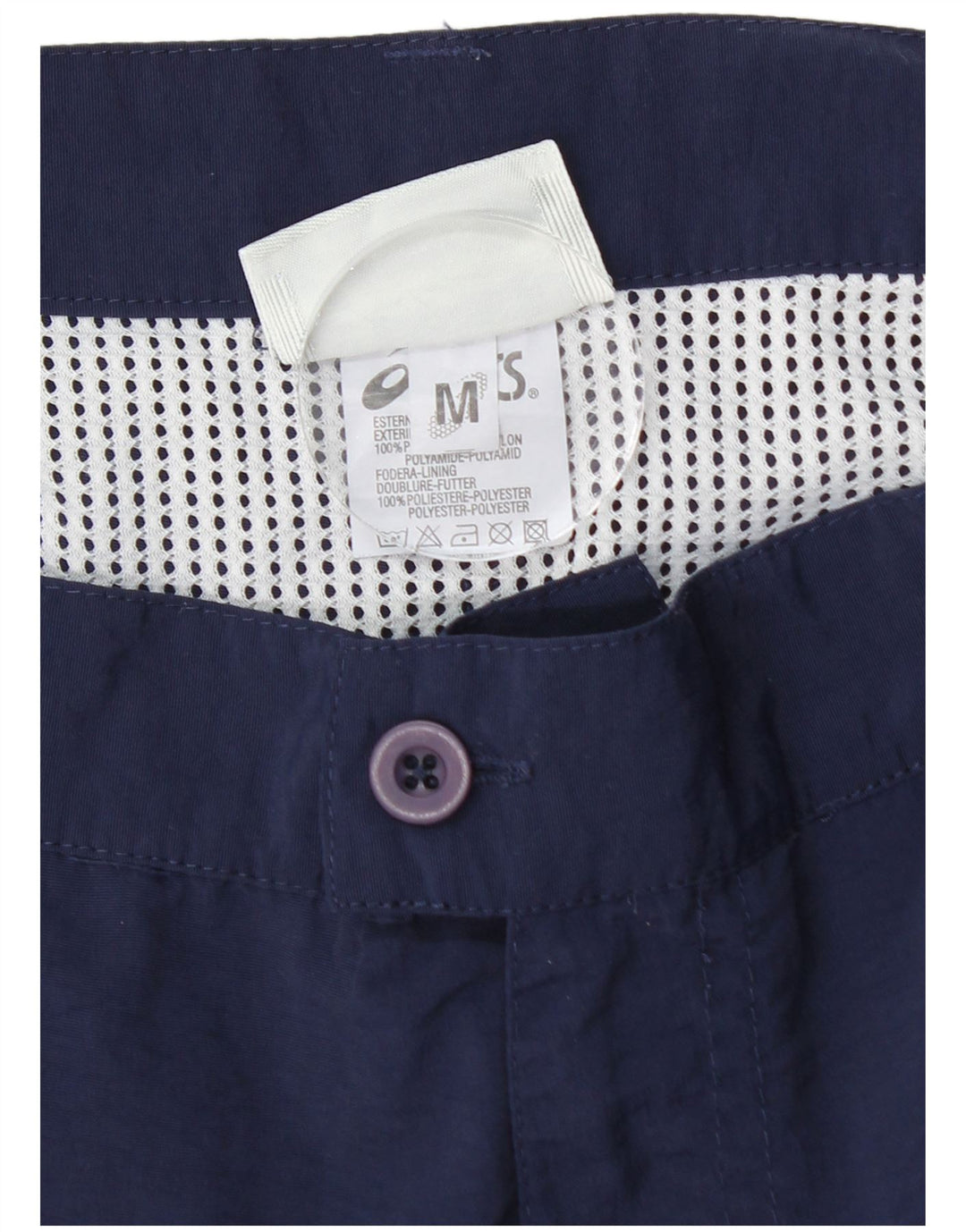 Pantaloni scurti chino ASICS pentru femei, mediu W28, poliamidă bleumarin