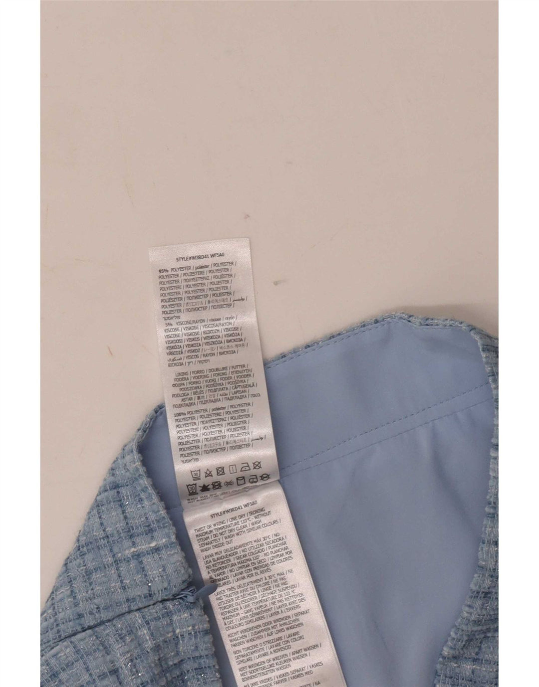 Fusta mini Guess pentru femei UK 10 Small W28 Blue Check Poliester