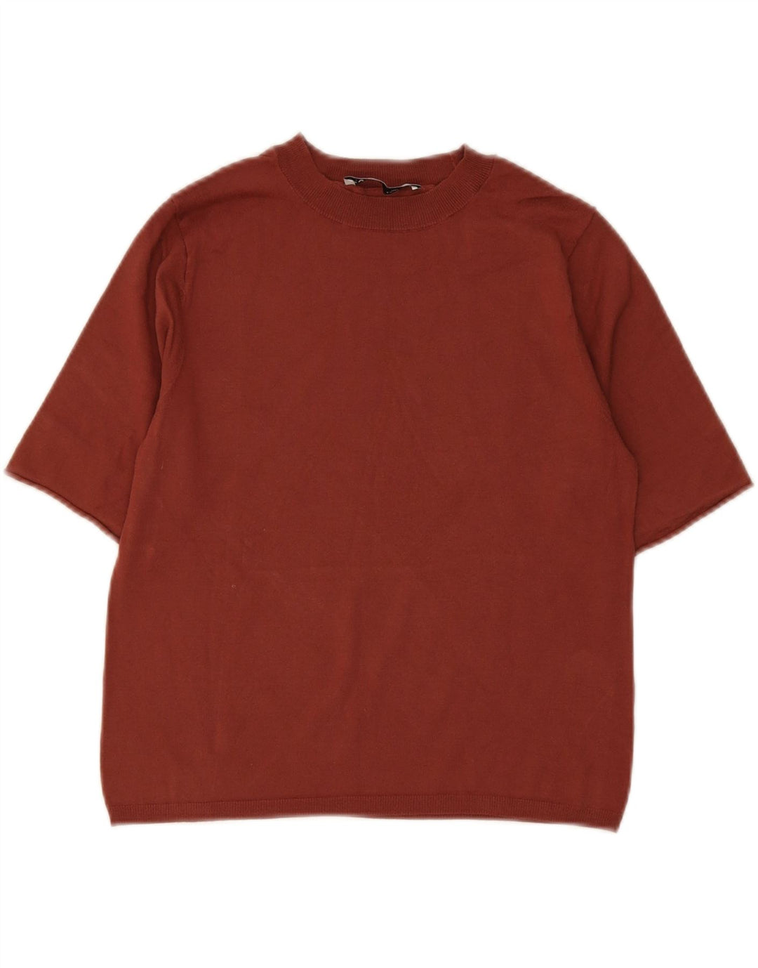 ZARA Womens T-Shirt Top UK 14 Large Red Viscose Vintage Zara and Second-Hand Zara from Messina Hembry 
