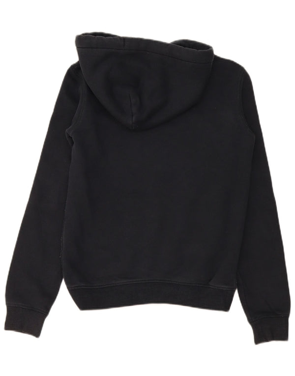 Jack Wills Pulover supradimensionat cu glugă cu grafic pentru femei UK 4 XS Bumbac negru