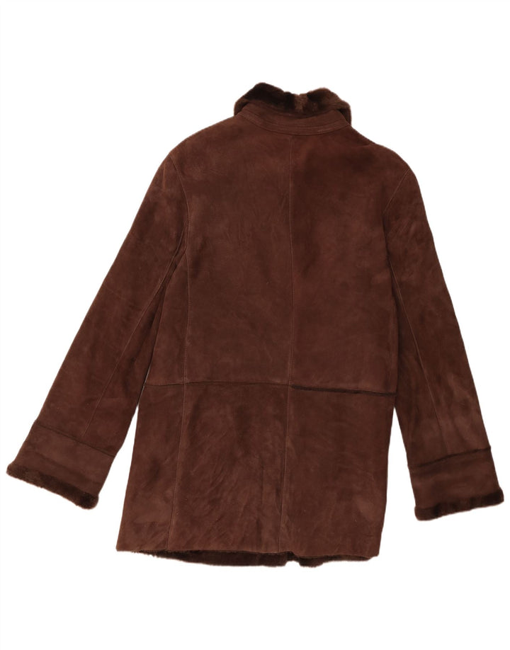 Palton din shearling pentru femei Mabrun IT 46 mare maro din shearling