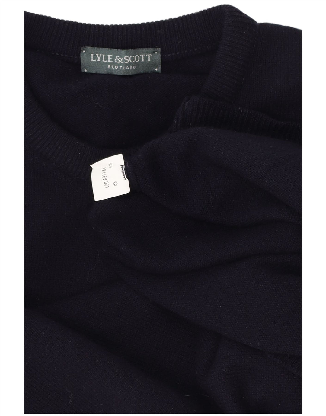 Pulover Lyle & Scott pentru bărbați, cu gât crew, albastru bleumarin mediu