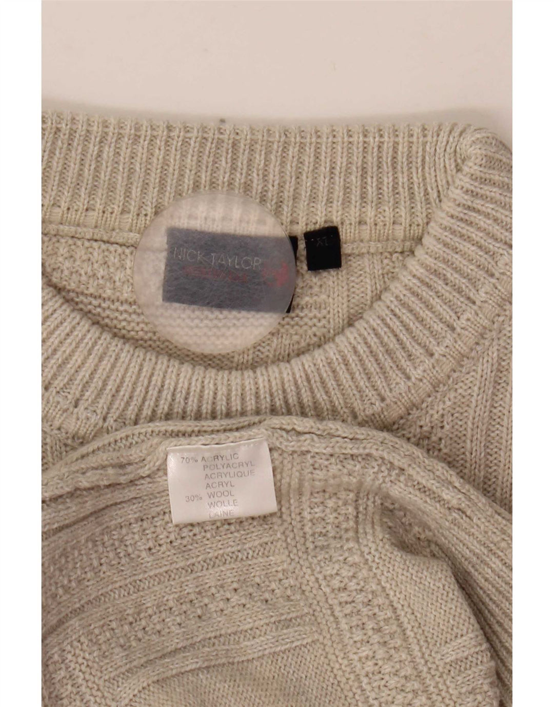 Pulover pentru bărbați Nick Taylor, cu gâtul turn, XL, gri acrilic