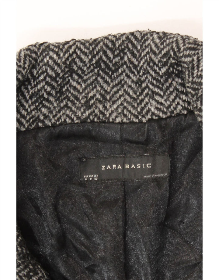 Pardesiu pentru femei Zara UK 14 Medium Gris Herringbone