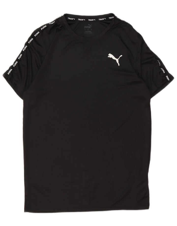 Tricou grafic PUMA pentru bărbați Top mic poliester negru
