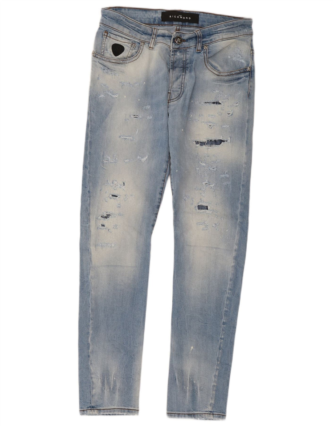Blugi slim pentru bărbați Richmond Distressed W32 L30 Blue