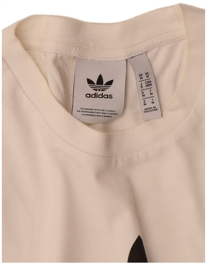 Tricou grafic pentru bărbați Adidas Top Medium White Bumbac
