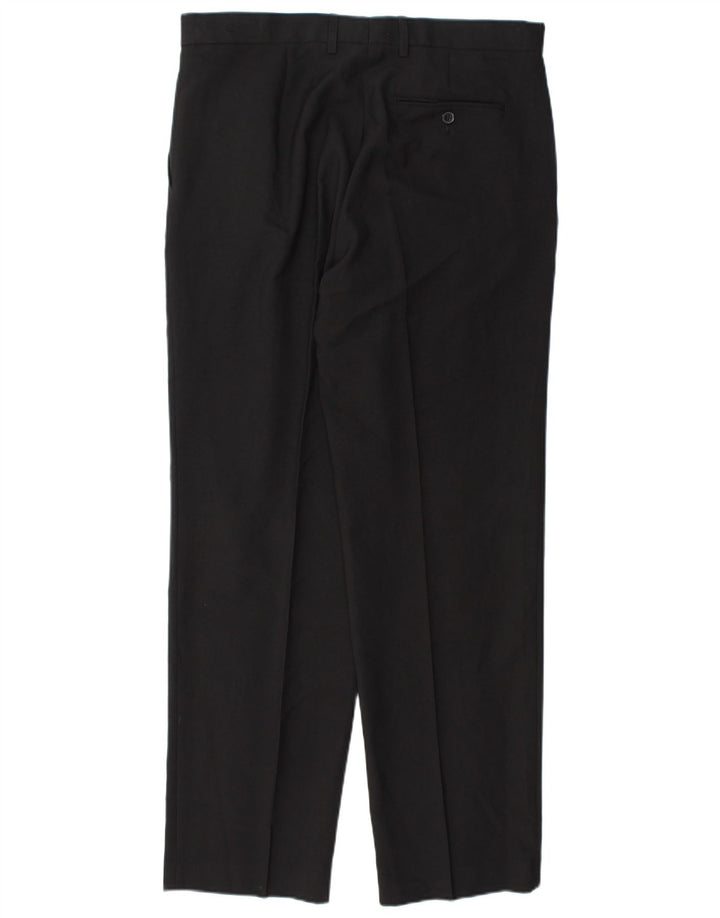 Pantaloni de costum pentru bărbați Marks & Spencer L36 L33 Poliester negru