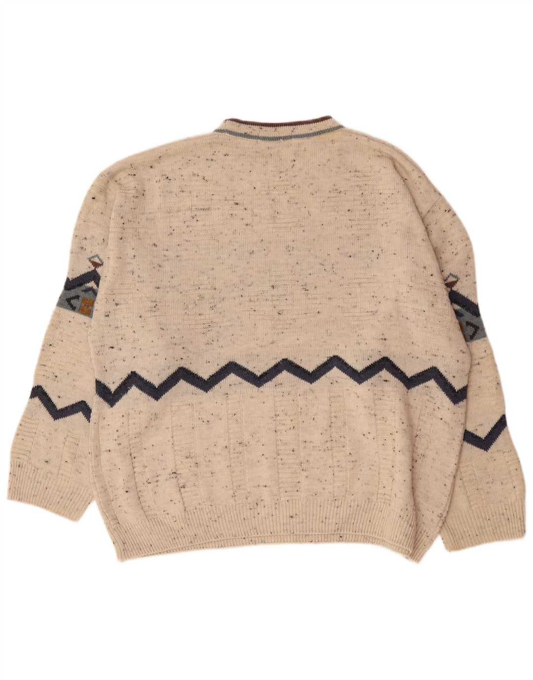 Pulover pentru bărbați Marks & Spencer St. Michael cu gât crew, XL, bej