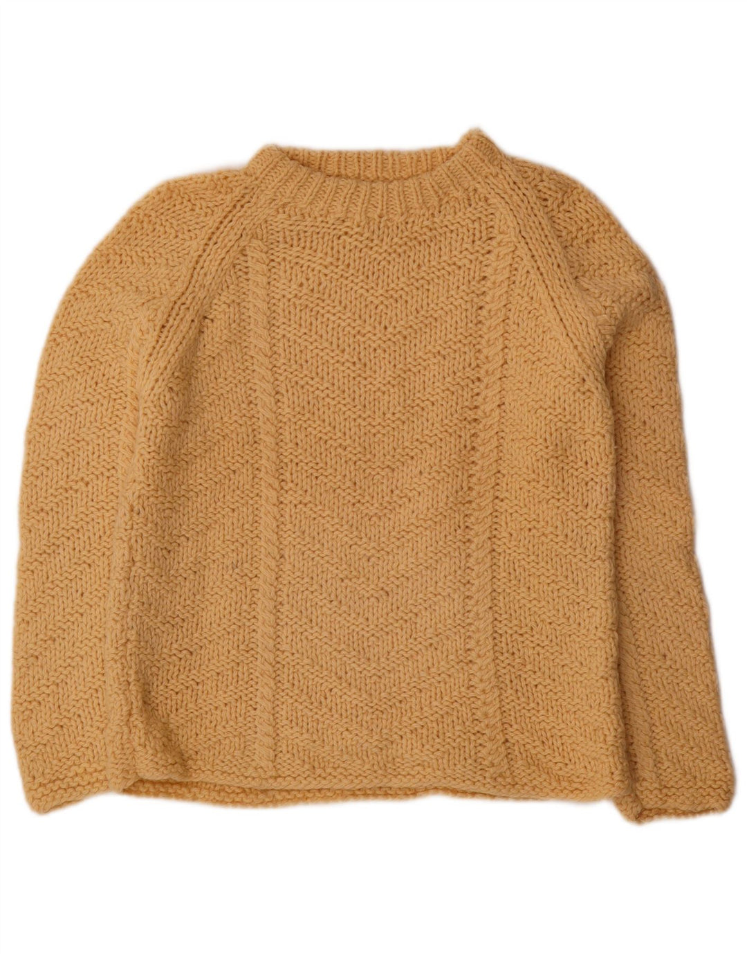 Pulover Vintage pentru damă cu gât roșu IT 42/44 Medium Bej Lână