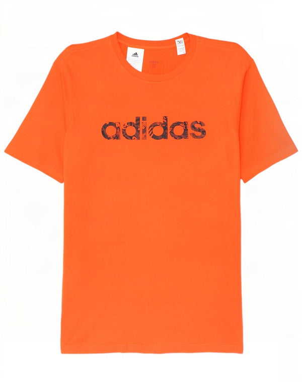 Tricou grafic Adidas pentru baieti Top 15-16 ani bumbac portocaliu