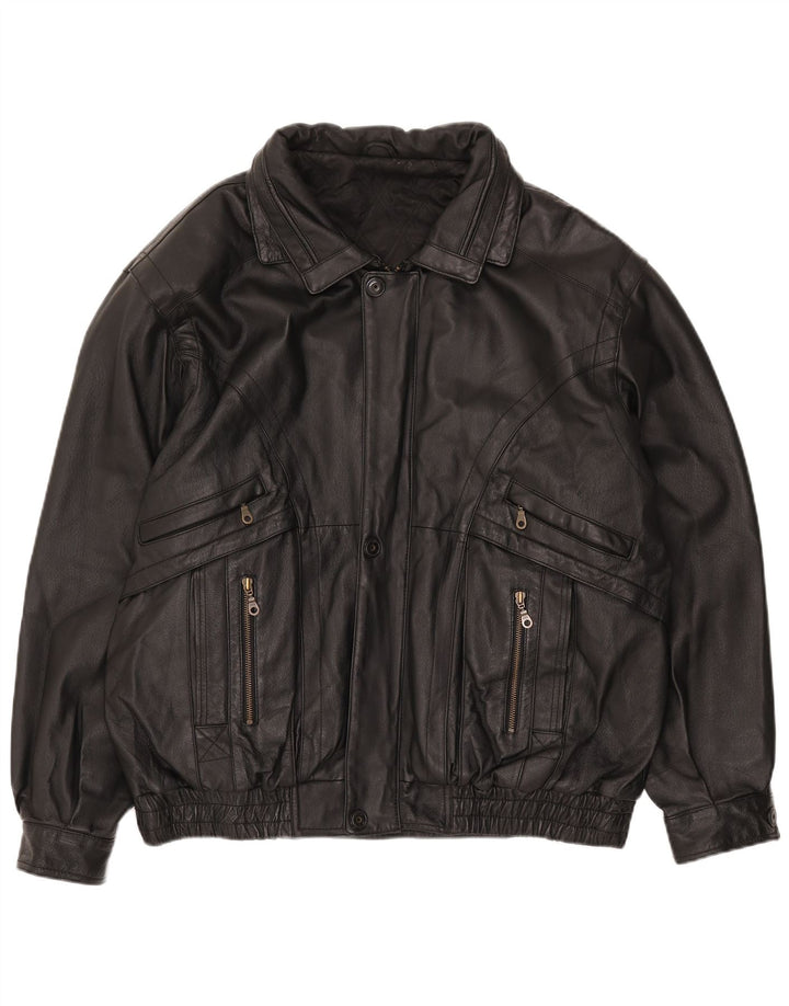 Jachetă de piele pentru bărbați Canda UK 40, mare, neagră