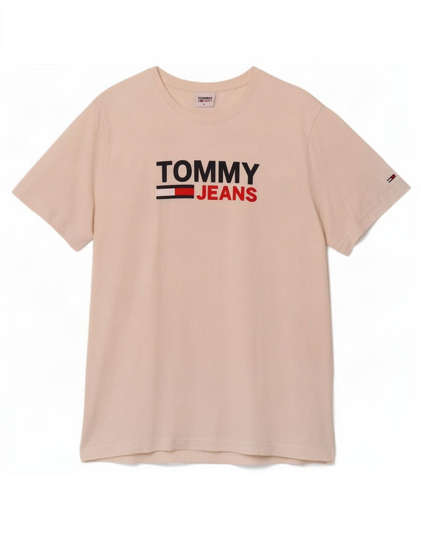 Tricou grafic Tommy Hilfiger pentru bărbați Top mediu din bumbac alb