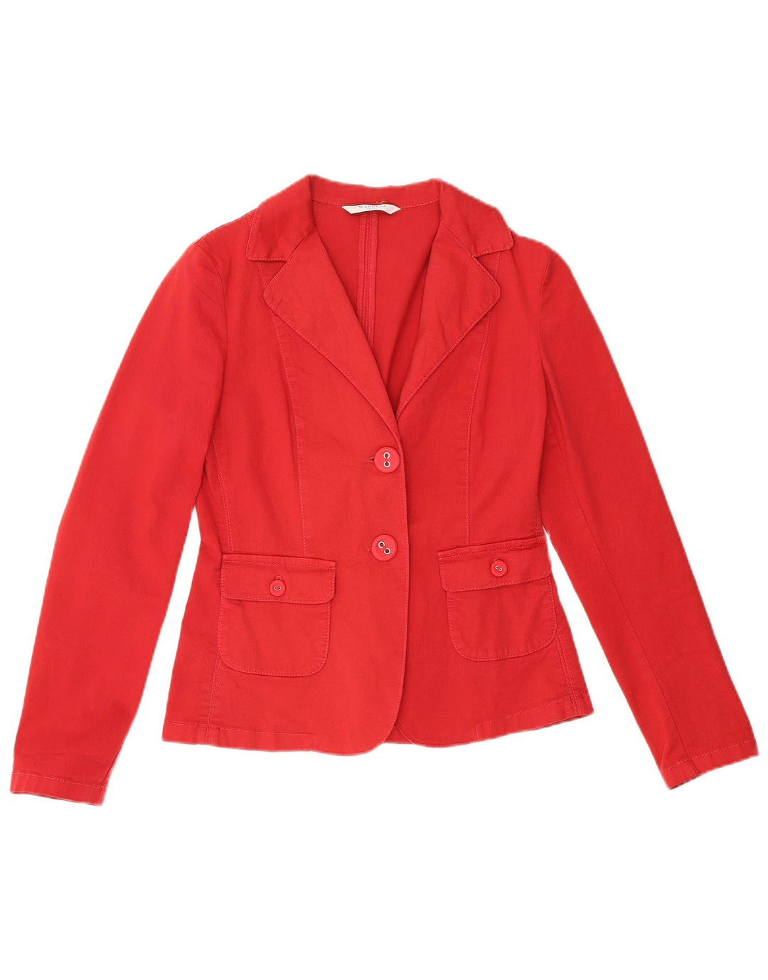 Jachetă Blazer pentru femei Marella cu 2 nasturi UK 10 Bumbac roșu mic