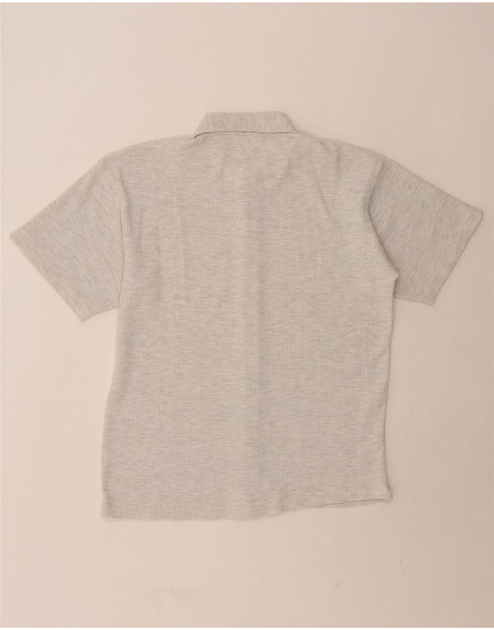 BASIC 3K SYSTEM  Mens Short Sleeve Shirt Large Grey Cotton Vintage BASIC 3K SYSTEM and Second-Hand BASIC 3K SYSTEM from Messina Hembry 
