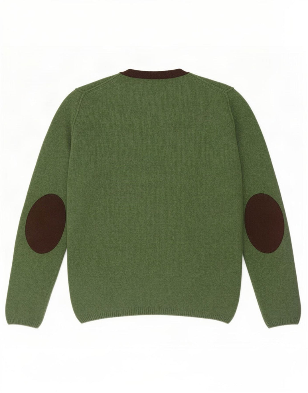 Pulover pentru bărbați Fred Perry, cu gât crew, lână verde mare