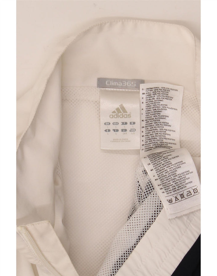 Jachetă de trening pentru bărbați ADIDAS Clima 365, mare, albă, color block