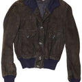 Bomber Reda pentru femei de piele intoarsa UK 10 Mic, negru, color block