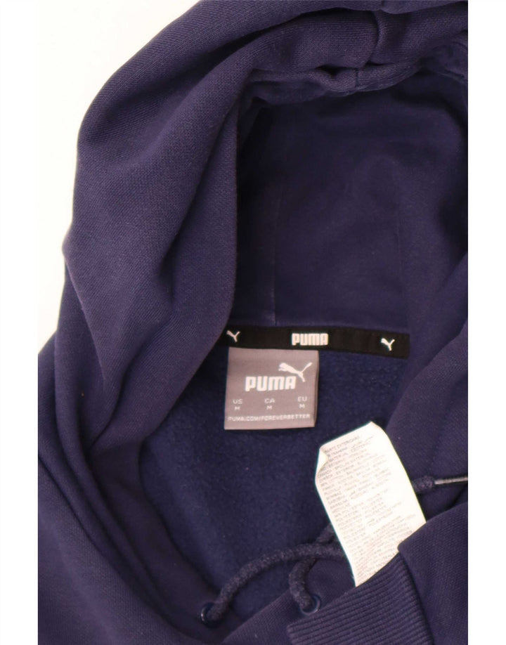 Pulover pentru bărbați Puma Graphic Hoodie Jumper mediu din bumbac bleumarin