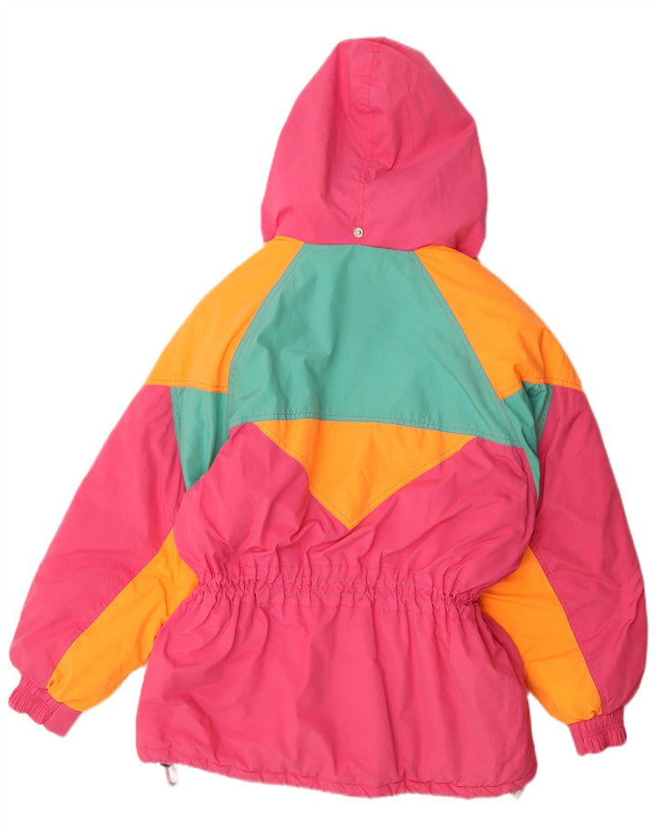 Jachetă de schi cu glugă pentru femei Colle UK 10 mic, roz, poliester color bloc