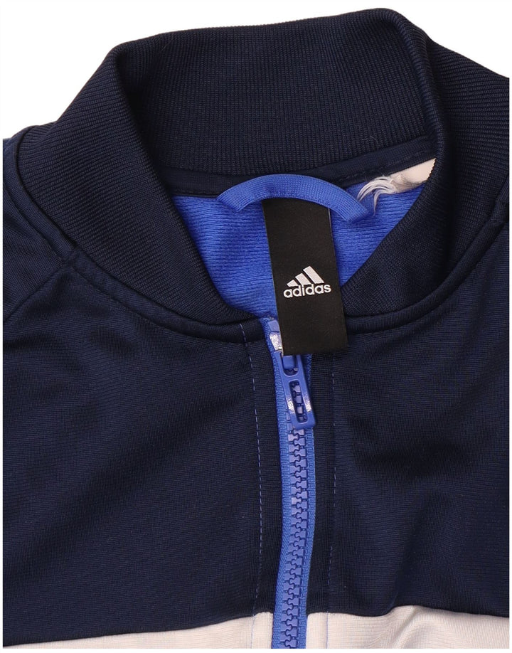 Jachetă de top pentru trening Adidas pentru bărbați, albastru bleumarin mediu