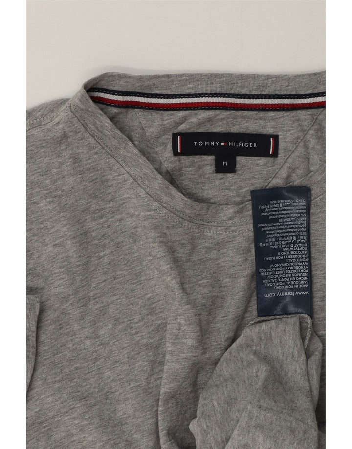 Tricou pentru bărbați Tommy Hilfiger Top Mediu Gri, bumbac cu pete