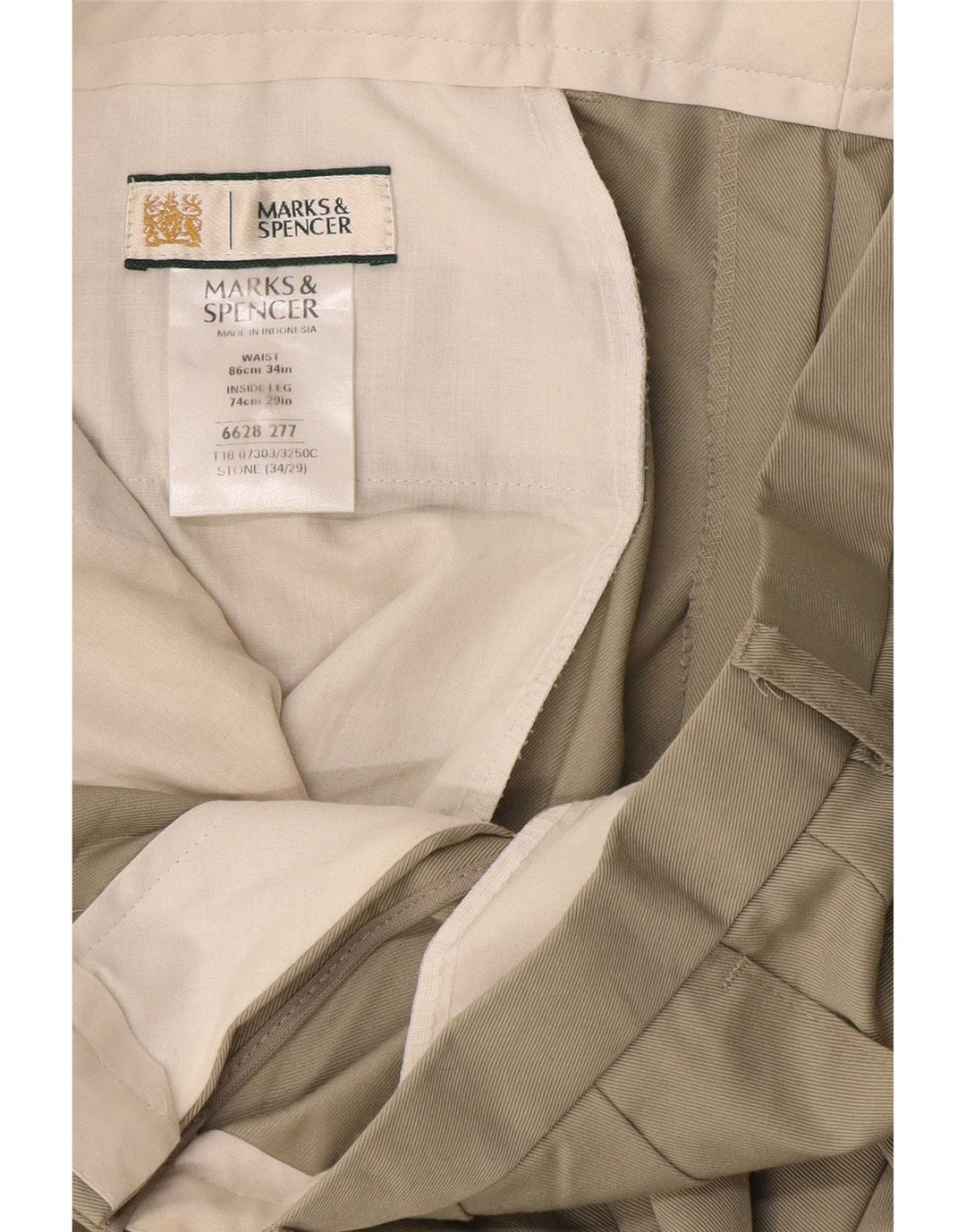 Pantaloni chino pentru bărbați Marks & Spencer L34 L29 Gri poliester