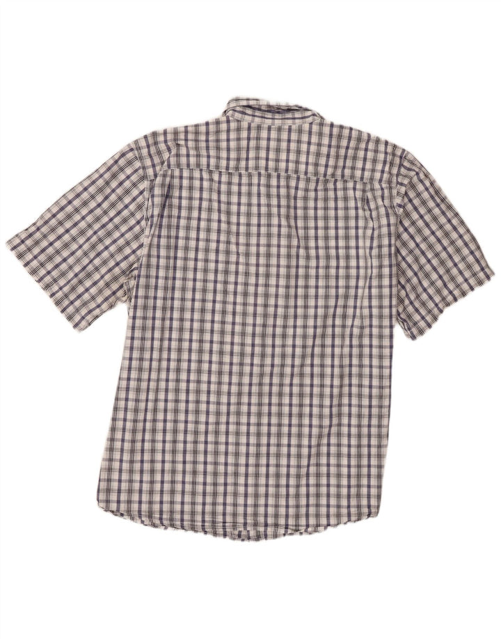 Cămașă cu mânecă scurtă pentru bărbați Wrangler XL, bumbac cu carouri albe