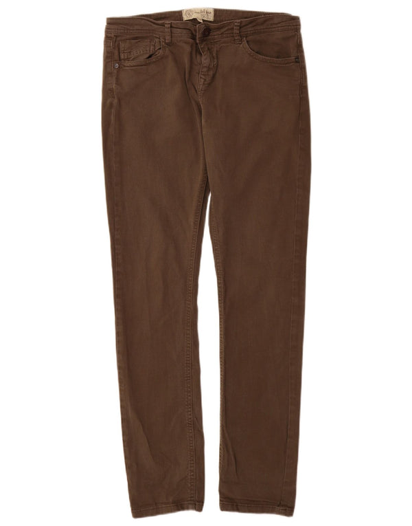 Fat Face Blugi subțiri pentru femei UK 12 Medium W28 L30 Kaki Bumbac