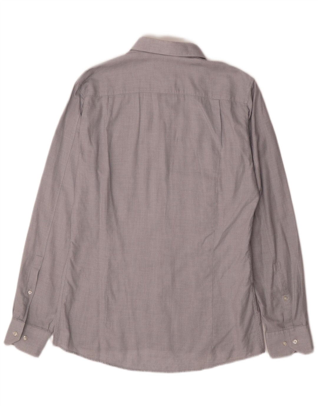 HUGO BOSS Mens Slim Fit Shirt Medium Grey Cotton