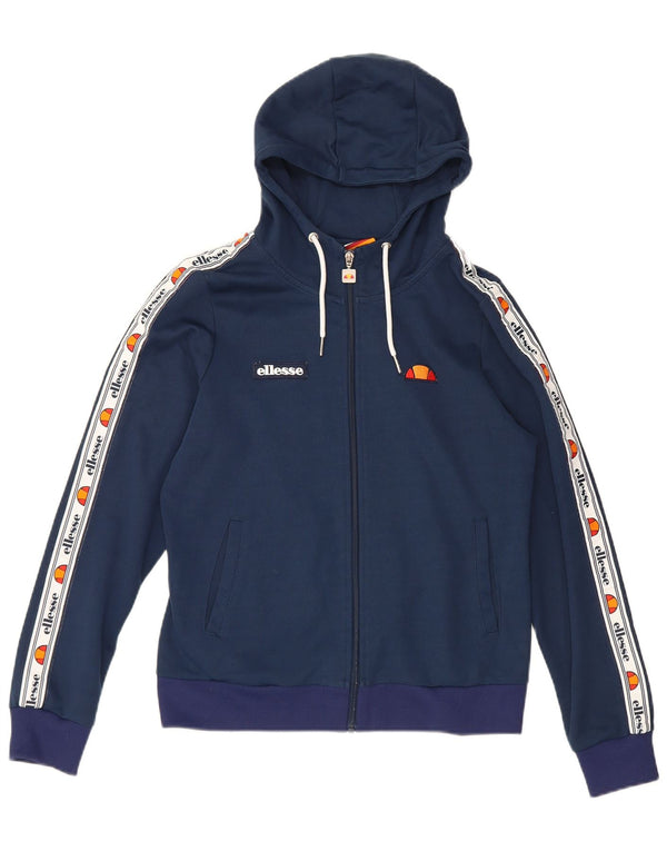 Pulover cu glugă cu fermoar pentru femei Ellesse UK 12 Medium Bleumarin Colorblock
