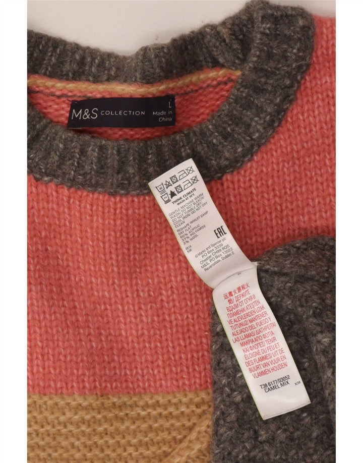 Pulover pentru femei Marks & Spencer cu decolteu triplu UK 16 mare, multicolor