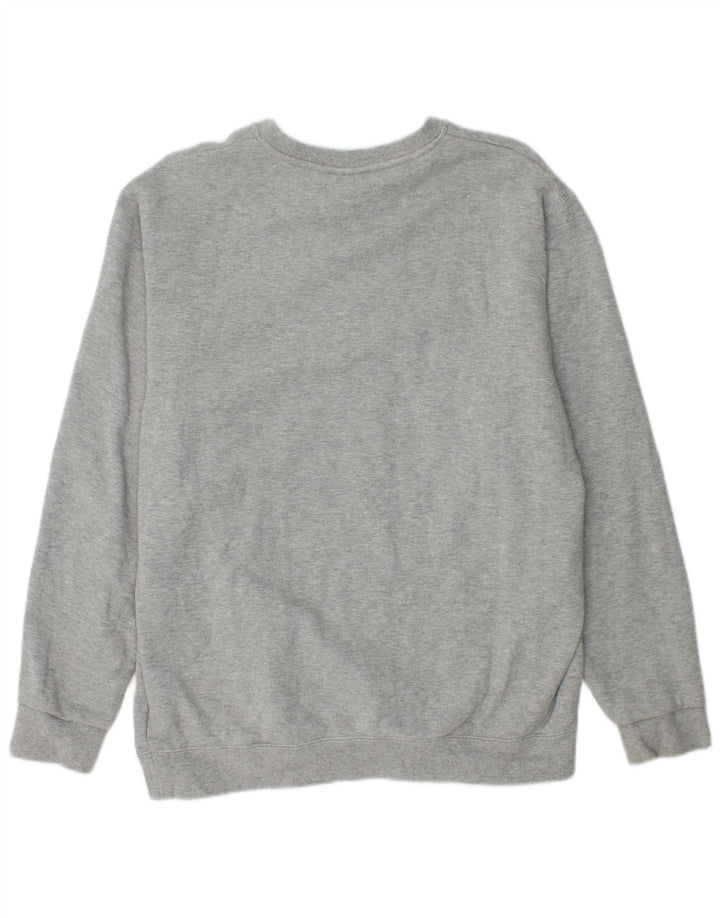 ADIDAS Mens Graphic Sweatshirt Jumper Medium Grey Flecked Cotton
