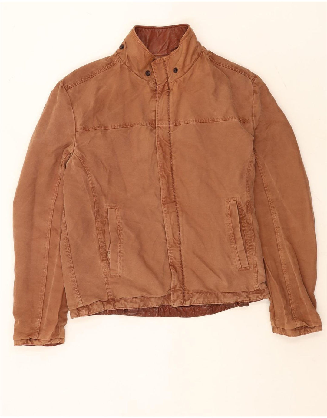 Jachetă de piele reversibilă pentru bărbați vintage UK 40 mare maro