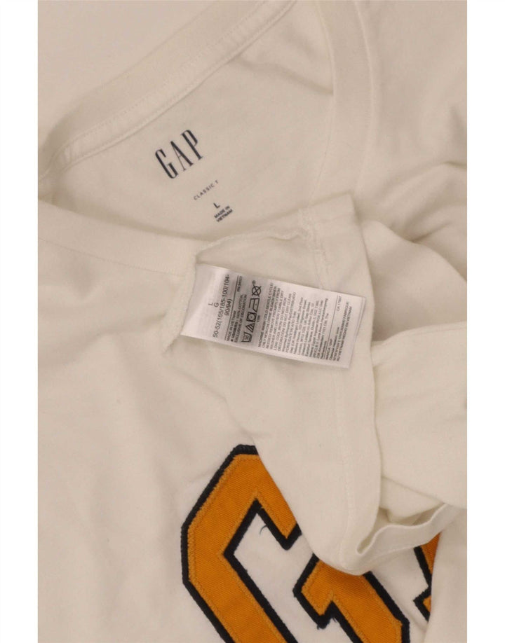 Tricou grafic clasic pentru bărbați Gap Top mare din bumbac alb