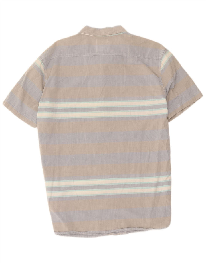 Cămașă cu mânecă scurtă pentru bărbați Levi's XL, bumbac cu dungi gri