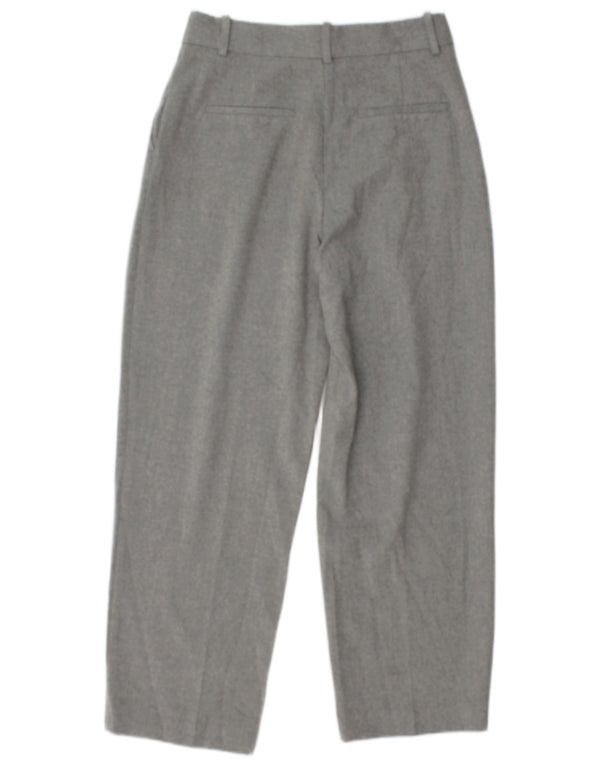Pantaloni casual pentru femei Zara XS W25 L27 Gri Poliester