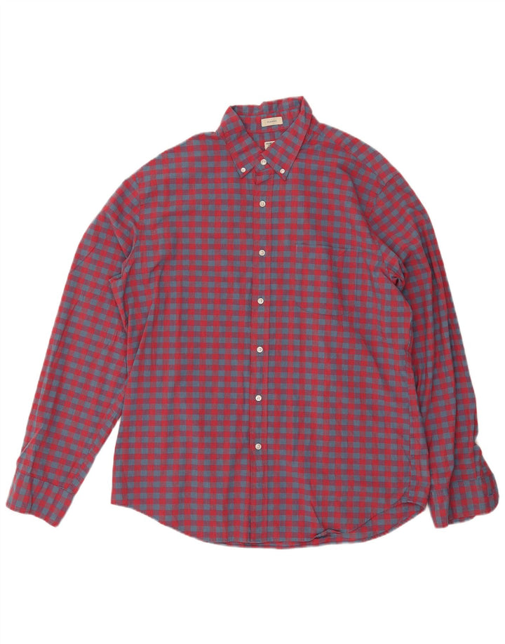 Cămașă clasică pentru bărbați J. CREW, mare, roșu, din bumbac