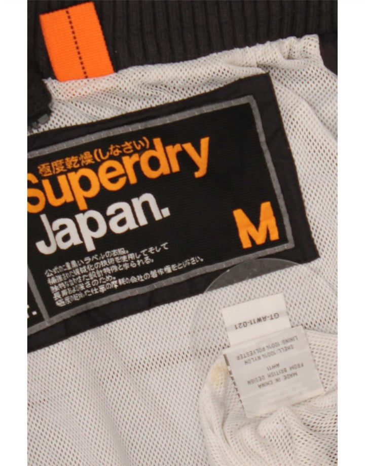 Jachetă de ploaie grafică Superdry pentru femei UK 12 Medium Black Nylon