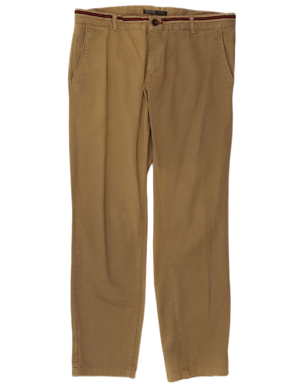 Pantaloni chino slim pentru bărbați Zara EU 46 XL W36 L32 Kaki Bumbac