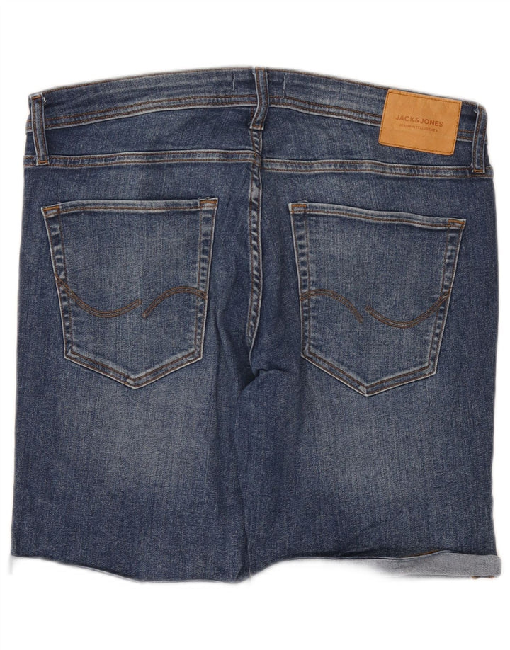 Pantaloni scurți Jack & Jones pentru bărbați, obișnuiți, din denim învechit, mari W36, bumbac albastru