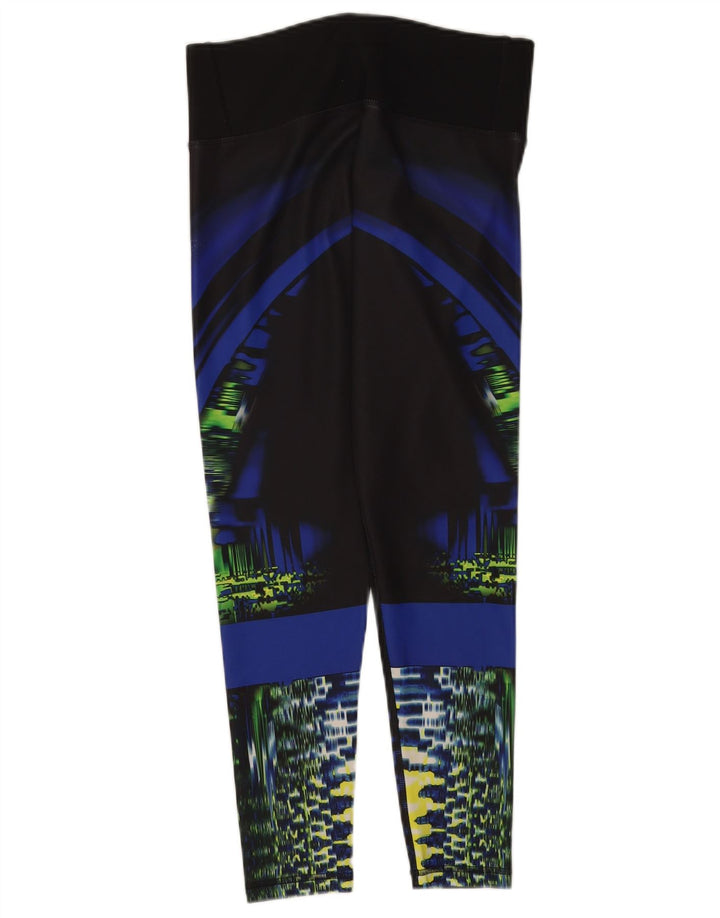 Leggings Adidas pentru femei Climalite Abstract Pattern UK 8/10 Small Black