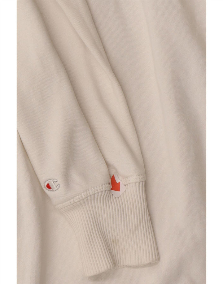 CHAMPION Womens Graphic Sweatshirt Jumper UK 16 Large White Vintage Champion and Second-Hand Champion from Messina Hembry 