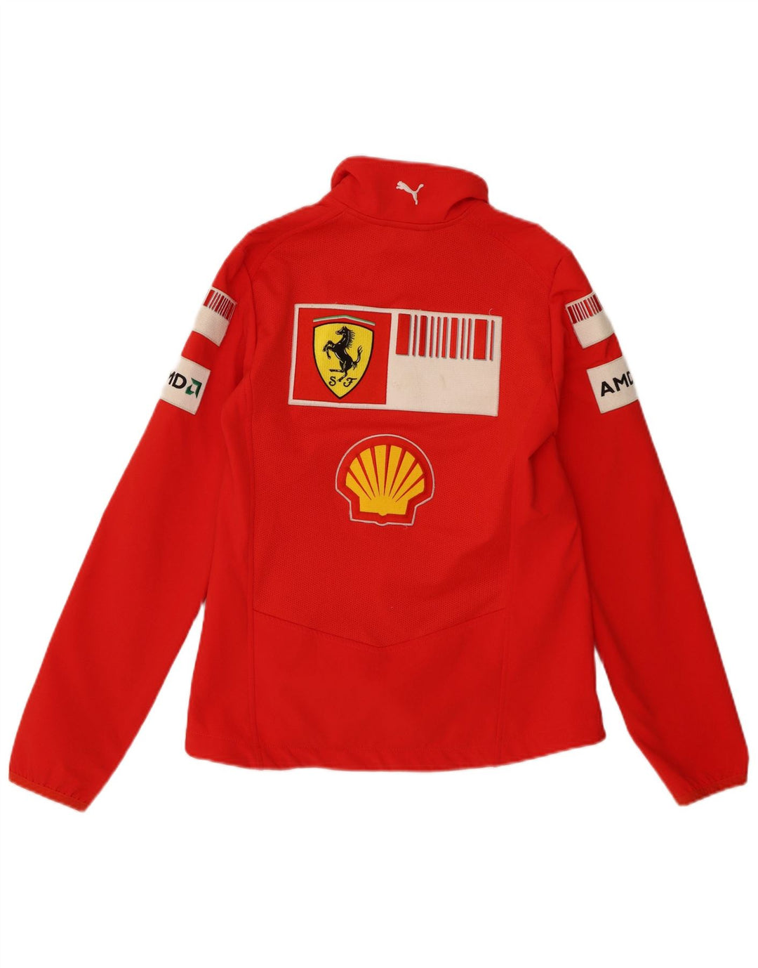 Jachetă de top Puma Ferrari Graphic pentru bărbați din poliester roșu mic