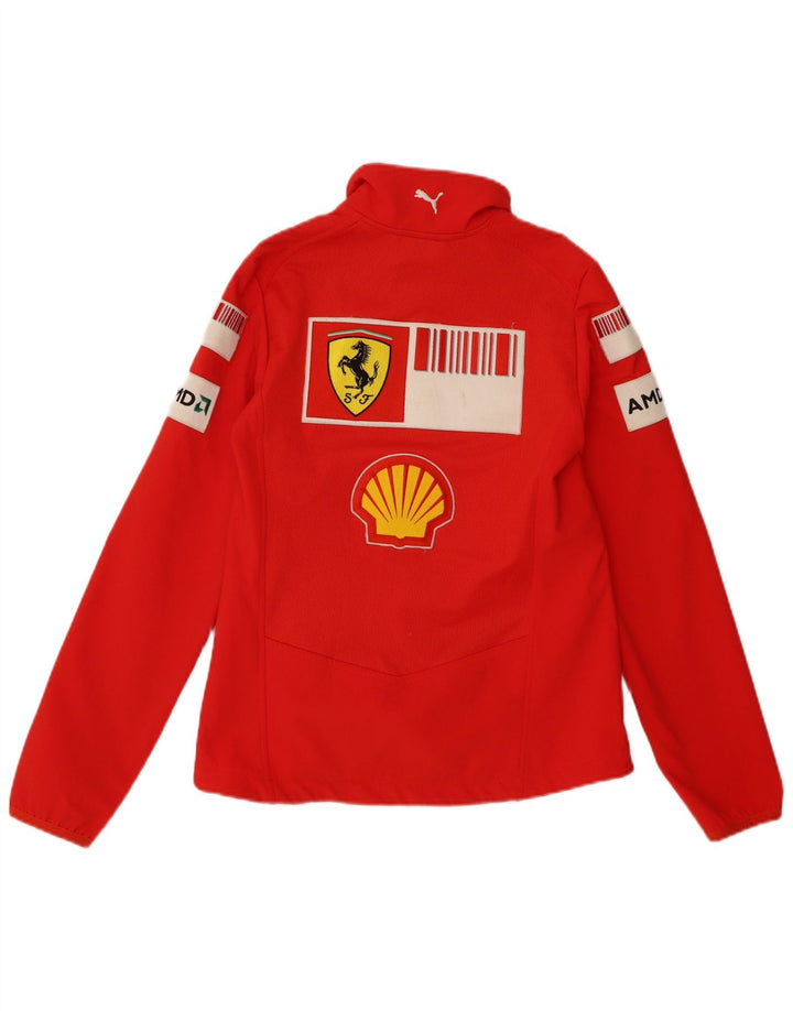Jachetă de top Puma Ferrari Graphic pentru bărbați din poliester roșu mic