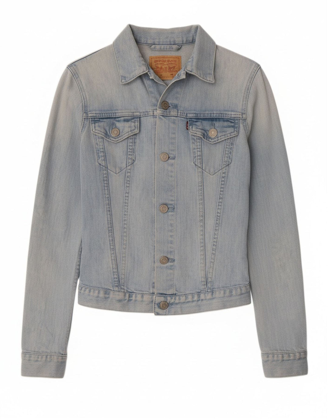 LEVI'S Womens Denim Jacket UK 10 Small Blue Cotton
